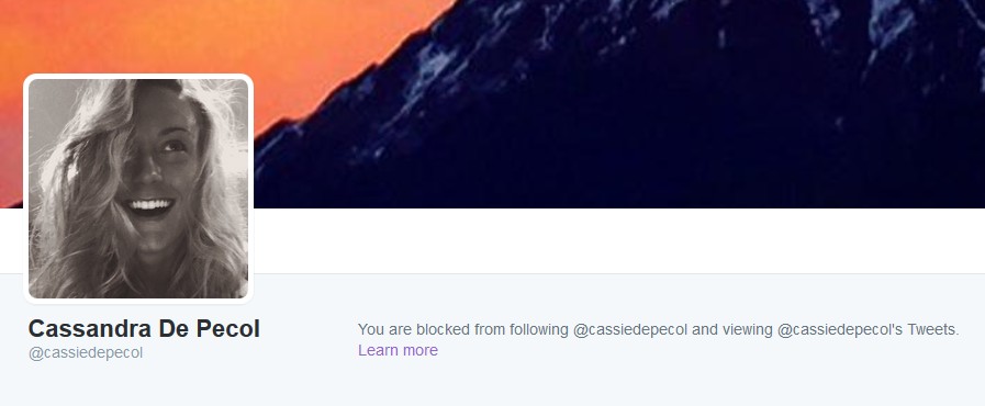 Cassie DePedol blocked me