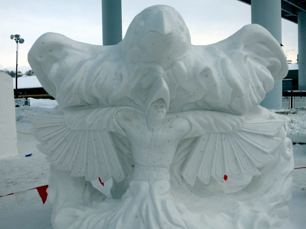 Fur Rondy Snow Sculpture