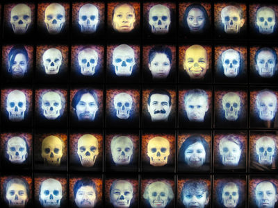 a group of people's faces on a screen