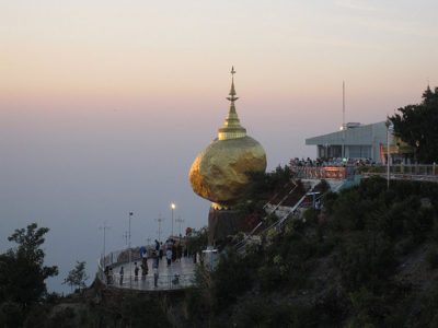 Kyaiktiyo Pagoda on a hill