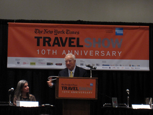 Arthur and Pauline Frommer at the New York Times Travel Show 2013