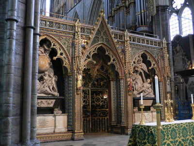 a ornate building with a large organ