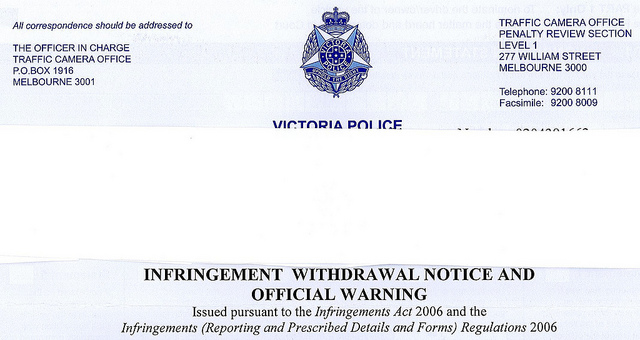 State of Victoria Official Warning