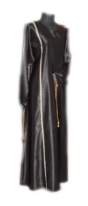 a black robe with gold trim