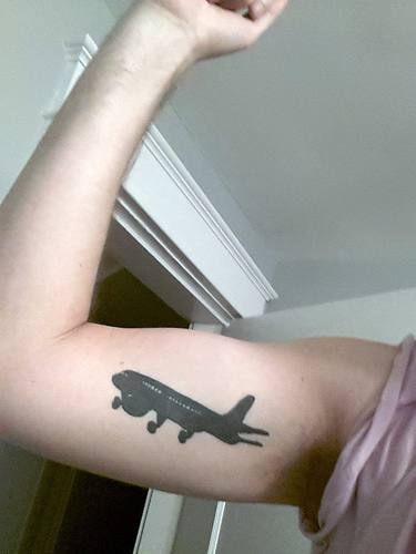 Deeriver Airplane Tattoo