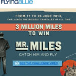 Win 500,000 FlyingBlue Miles in the Mr Miles Catch Him and Fly Contest