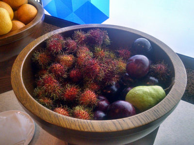 a bowl of fruit in a bowl