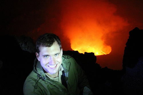 Stefan at Nyiragongo Volcano