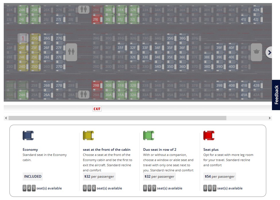 Air France A330-200 Seat Map