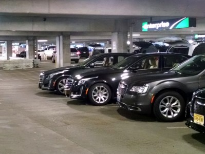 a group of cars in a parking garage
