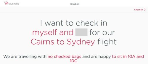 a screenshot of a check in