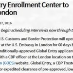 Global Entry News: Colombians and Singaporeans Eligible, and a Pop-up London Enrollment Center