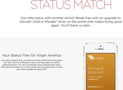 Virgin America Status Match