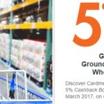 Activate Discover Jan-Mar 2017 5% Cashback: Wholesale Clubs, Gas Stations and Ground Transportation