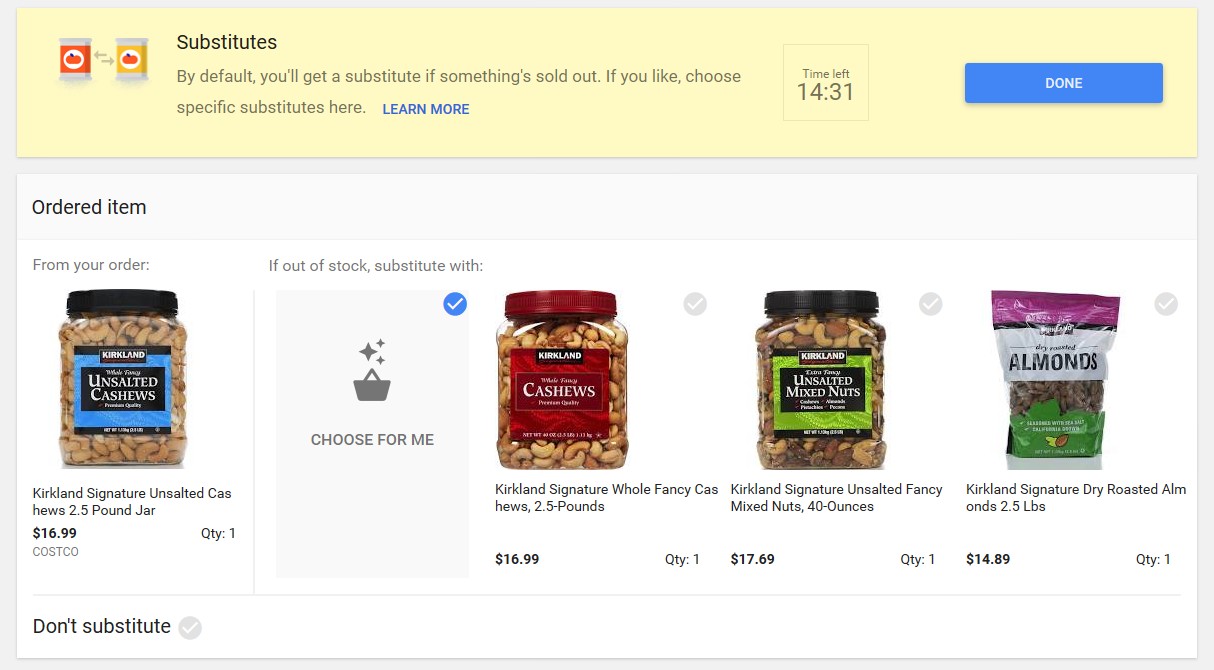 google-express-product-substitutes