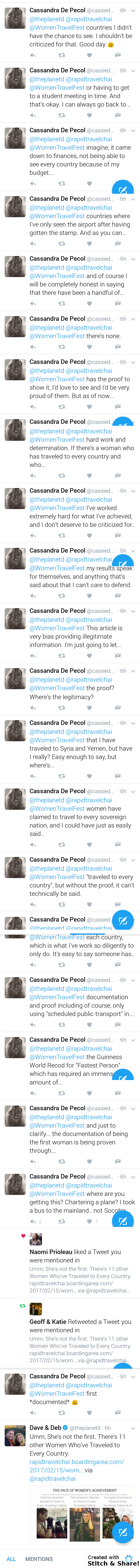 Cassie DePecol Tweet Response 16Feb2017
