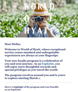 World of Hyatt Explorist