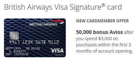 British Airways Visa 50k