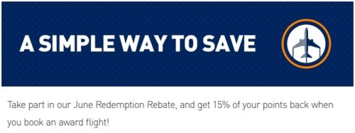 JetBlue June Redepmtion Rebate 15