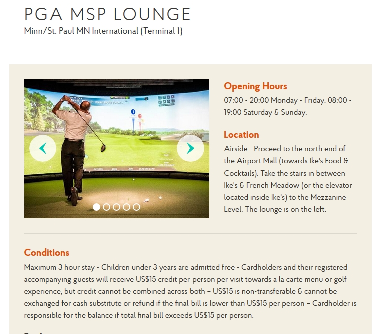 Priority Pass PGA MSP Lounge