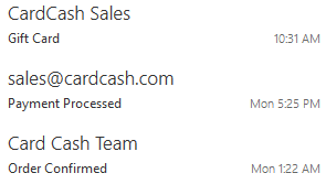 CardCash emails