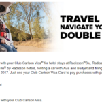 Club Carlson Visa: Double Points on Carlson, Avis/Budget AND Gas Stations