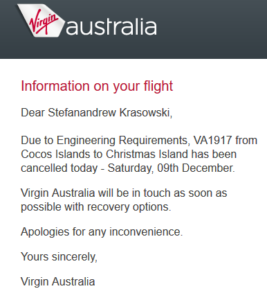 Virgin Australia cancel