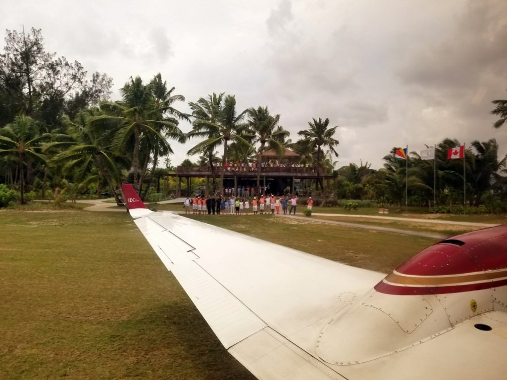 Four Seasons Desroches Island Airport Flight Landing