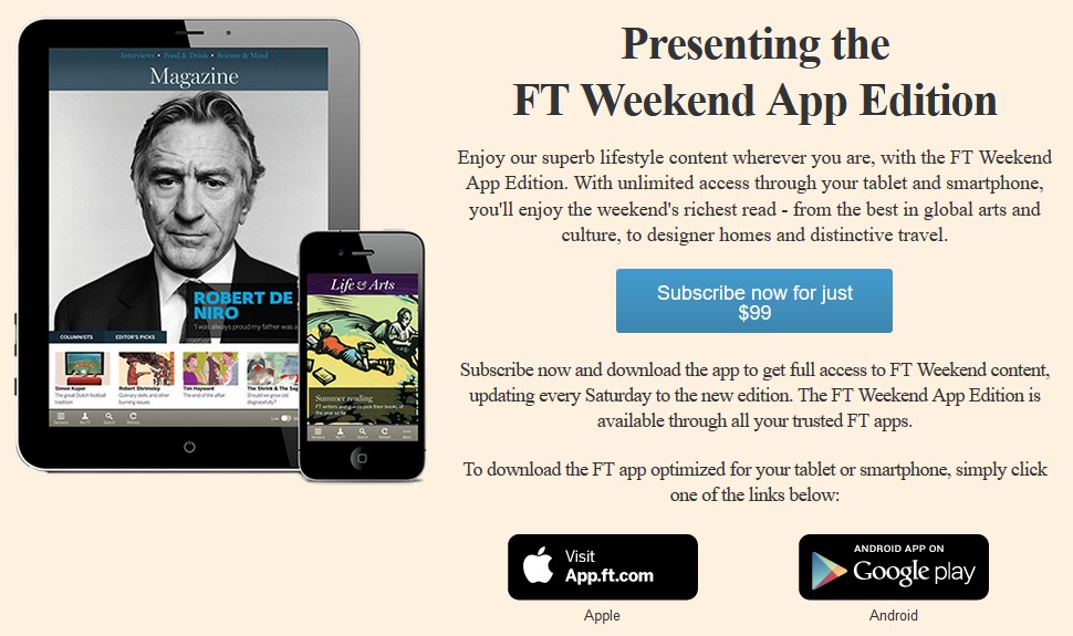 FT Weekend App