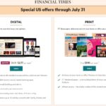 Financial Times $99 Print Subscription, Subscribe by 7/31/18