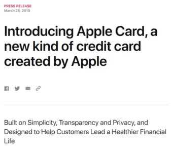Apple Card Announcement