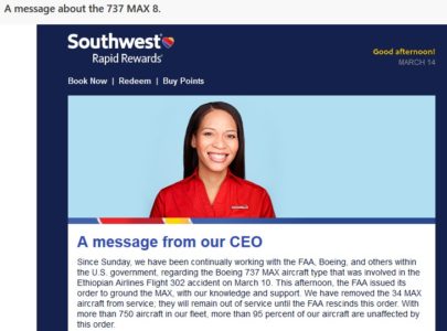 Southwest CEO 737 MAX email