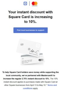 Square Card April 2020 Promotion
